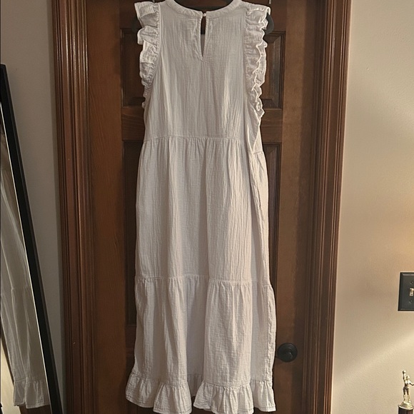 Universal Thread White Ruffle Midi Dress - Picture 2 of 4